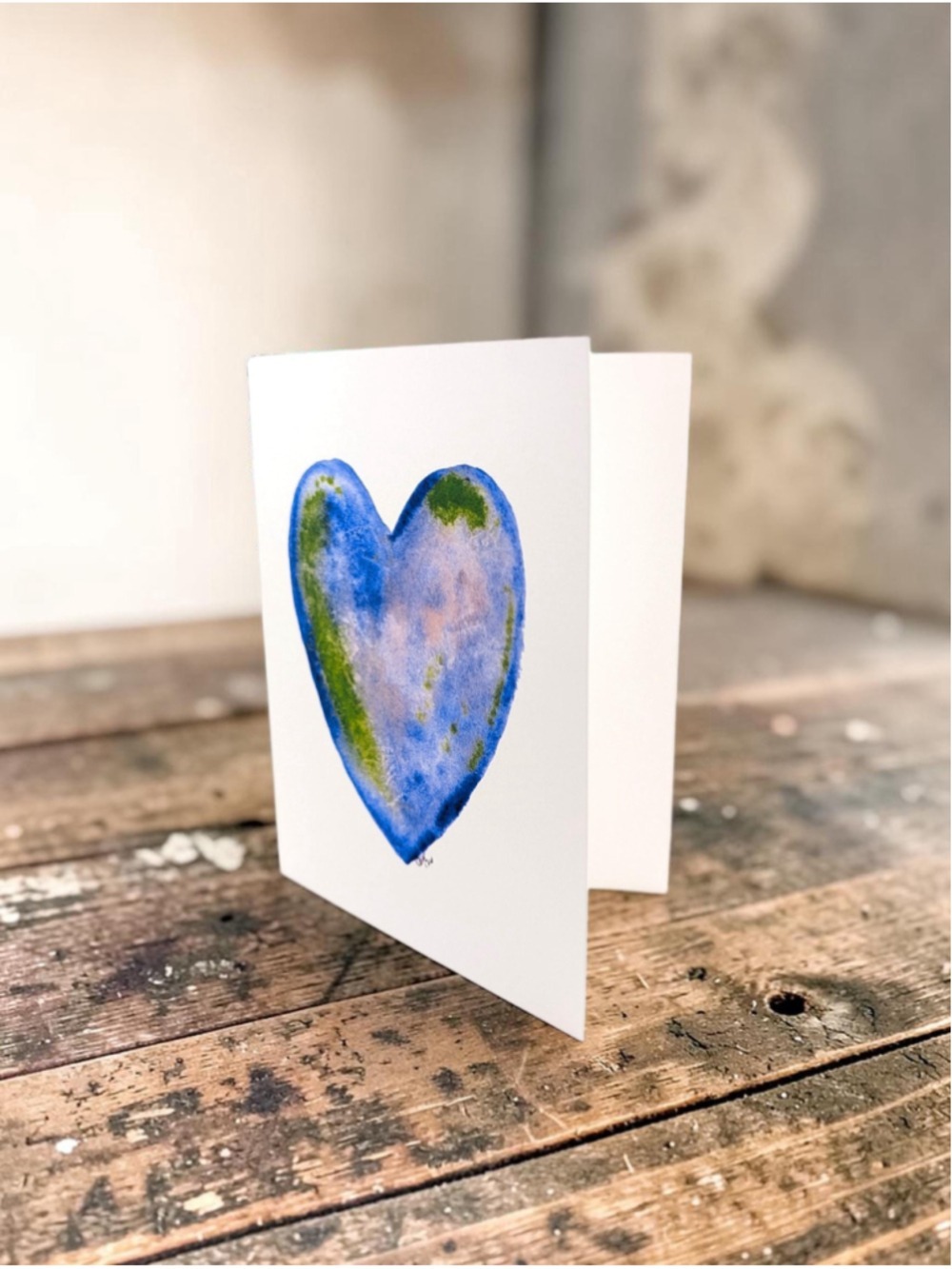 12 Watercolor Notecards: Hearts (4.25" x 5.5") - Picture 3 of 7